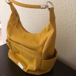 Nautical mustard colored purse.